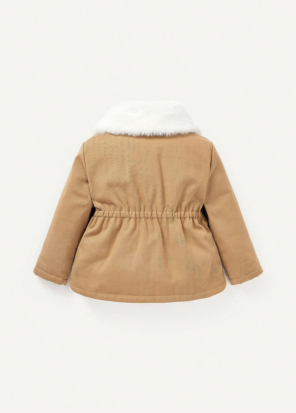 Бежевая зимняя куртка куртка-пальто SHEIN