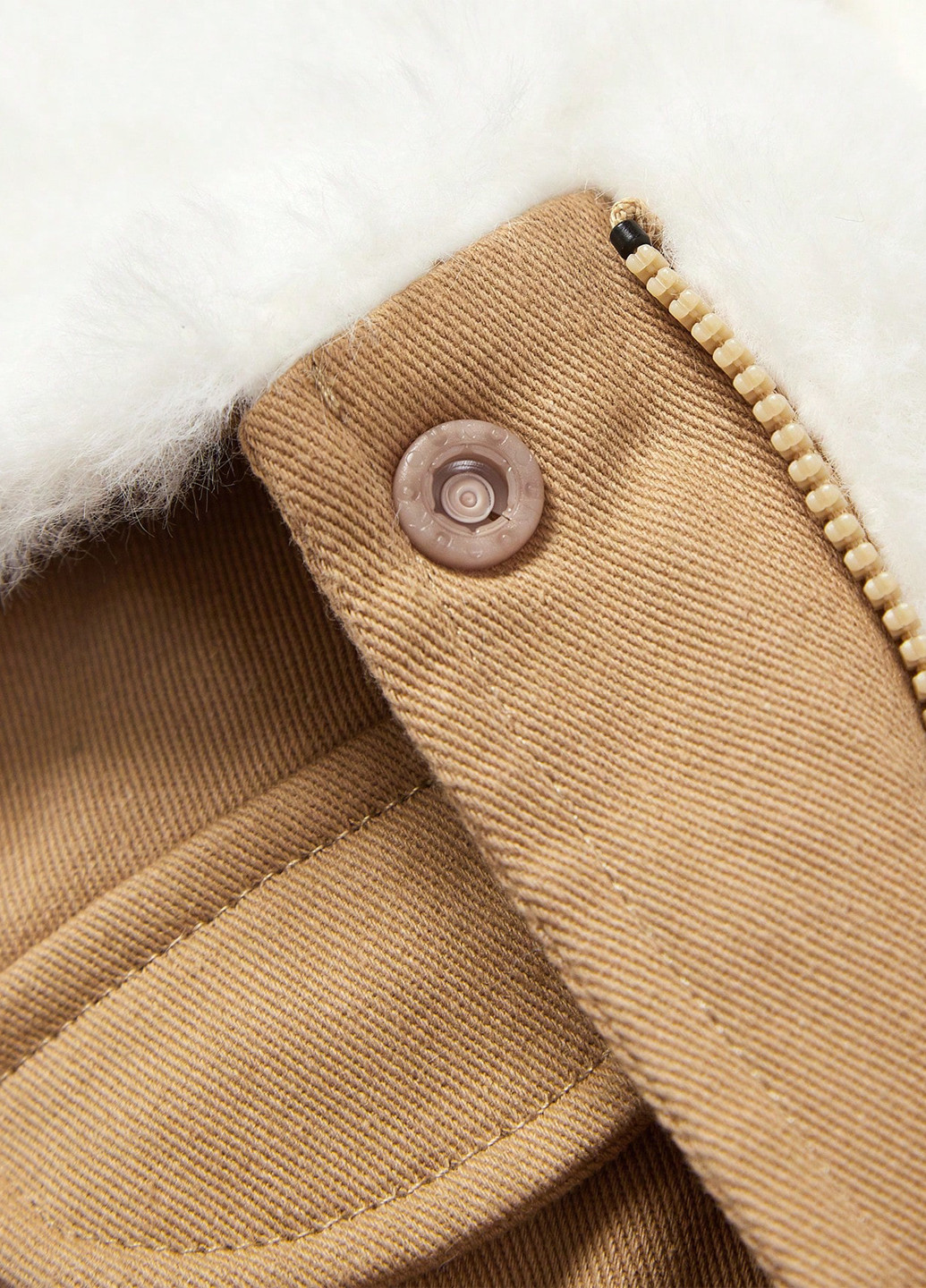 Бежевая зимняя куртка куртка-пальто SHEIN