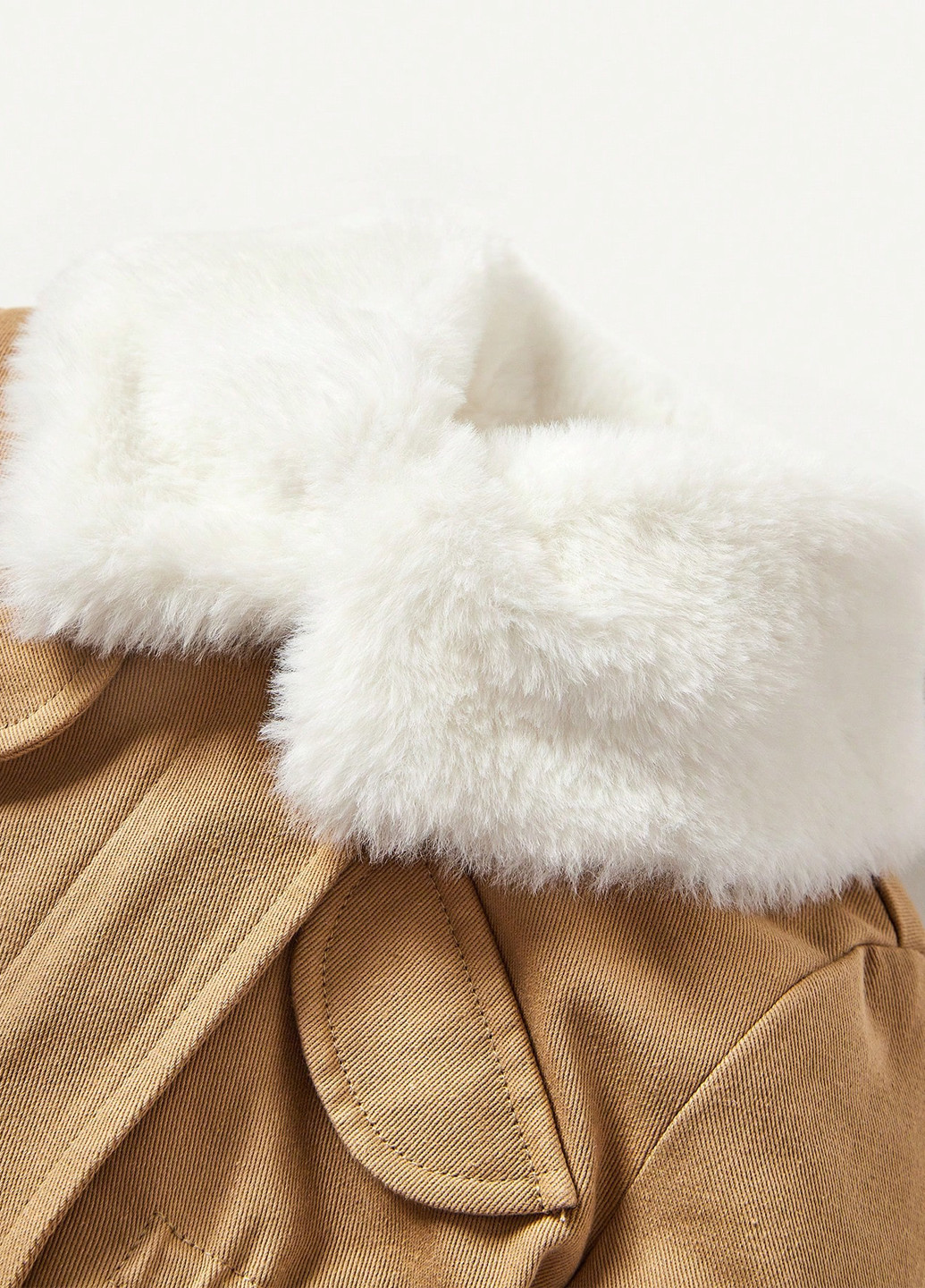 Бежевая зимняя куртка куртка-пальто SHEIN