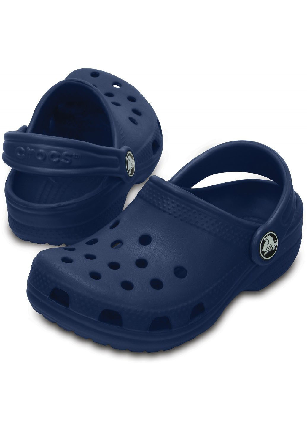 Темно-синие детские сабо Crocs