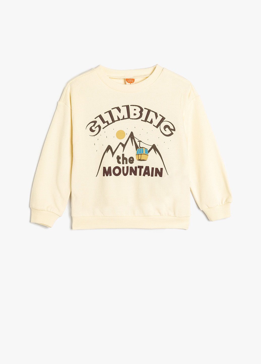 KOTON світшот малюнок молочний кежуал бавовна, трикотаж