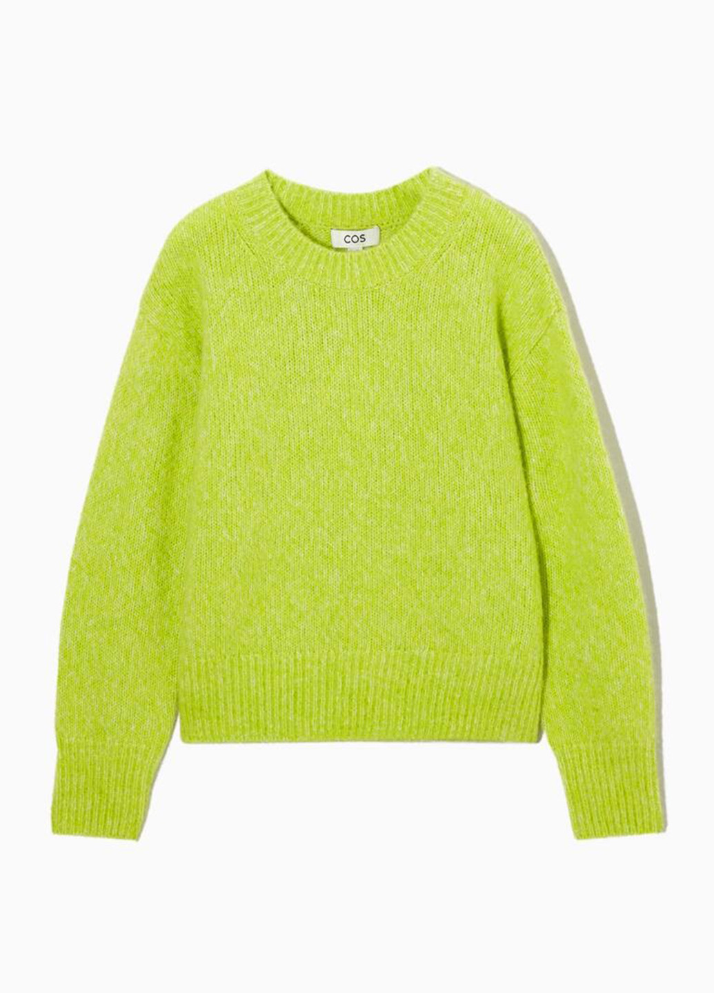 Кислотно-зелений зимовий светр джемпер Cos