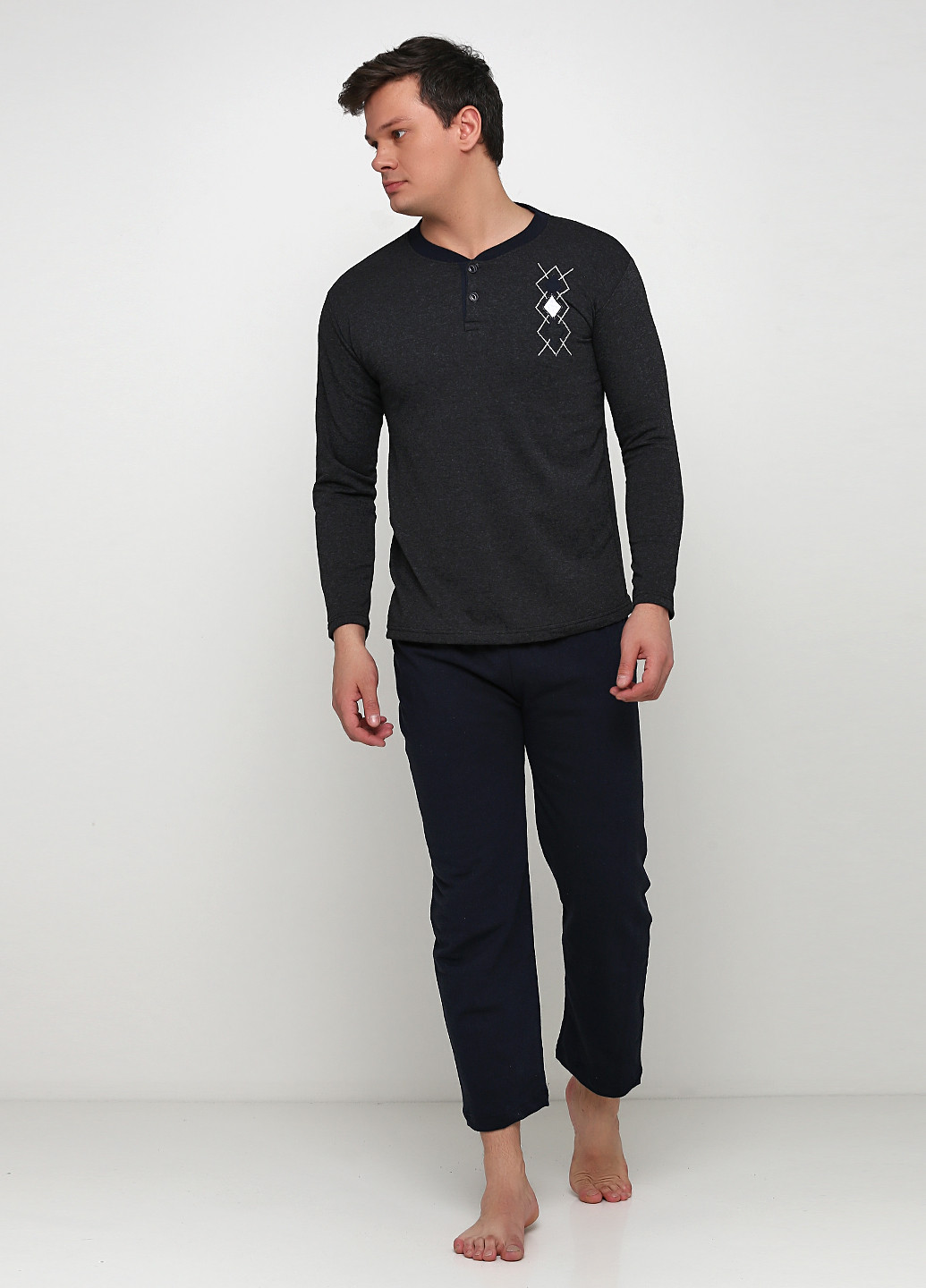 Темно-сірий зимній комплект (світшот, брюки) Rimoli Pijama