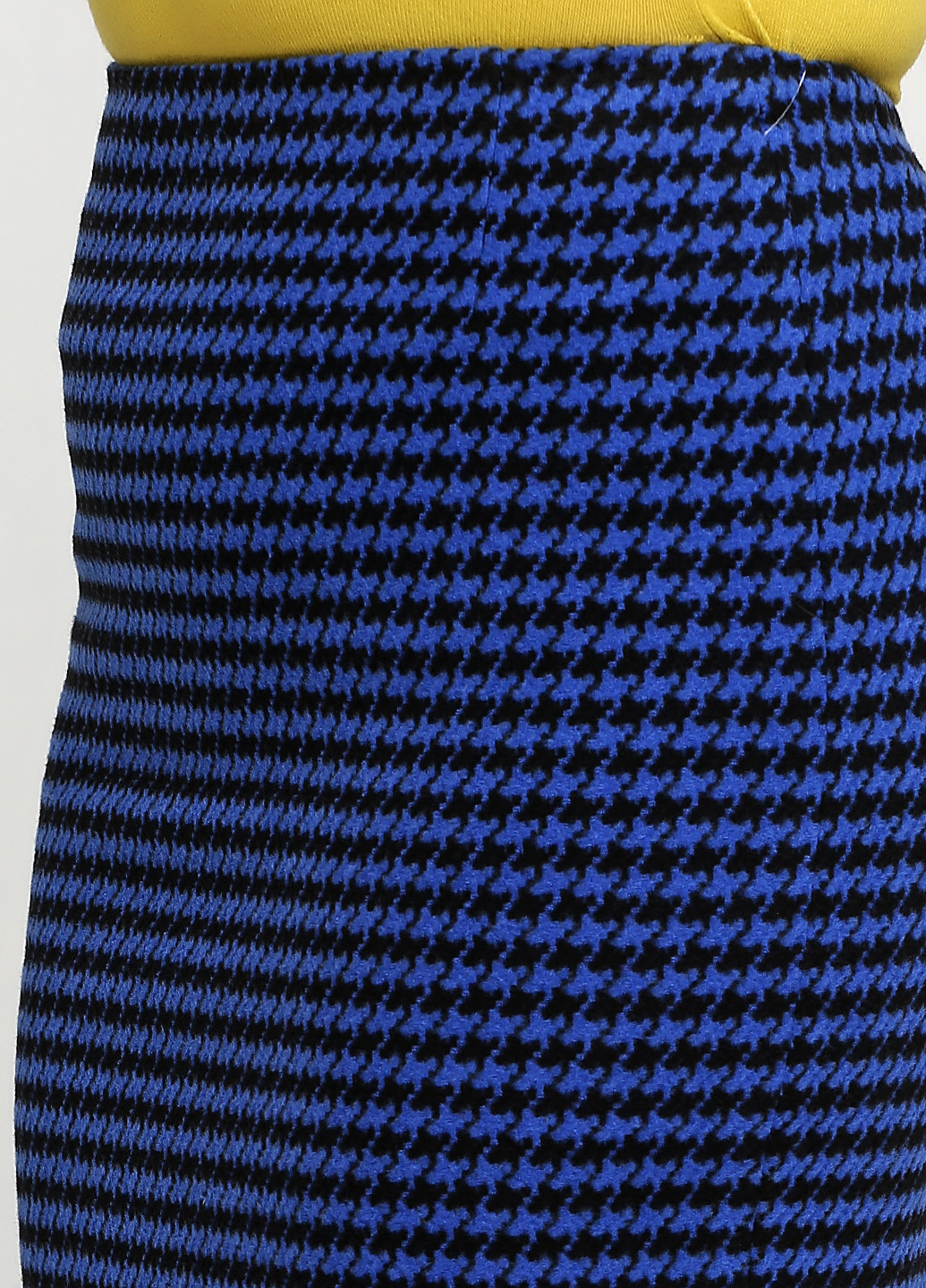 Синяя кэжуал с узором гусиная лапка юбка Stefanie L карандаш