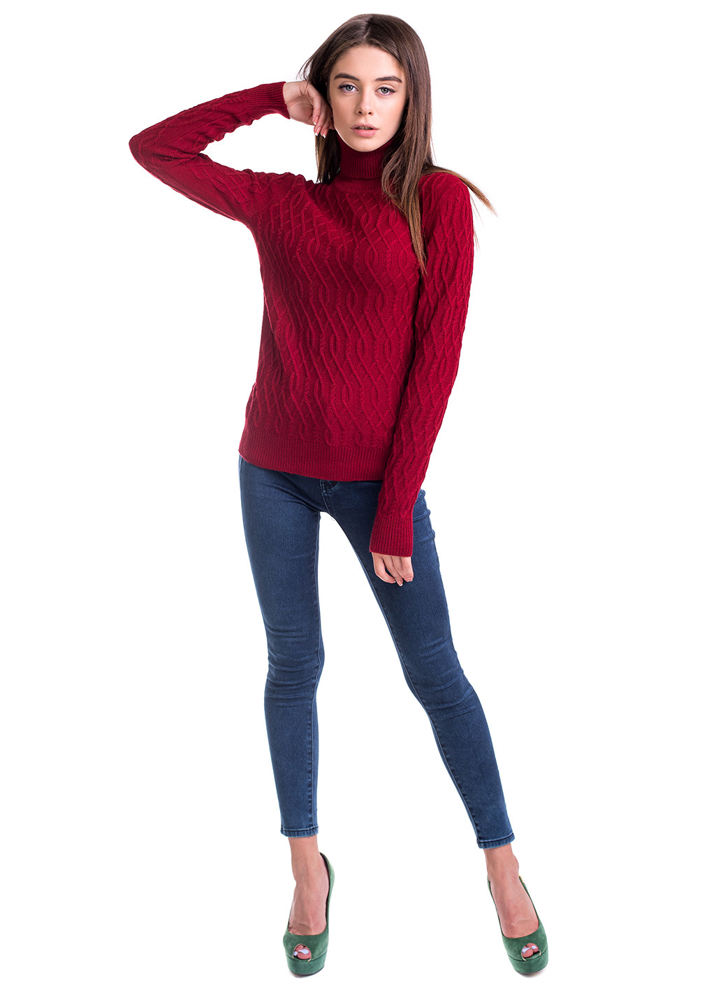 Бордовый демисезонный свитер Bakhur