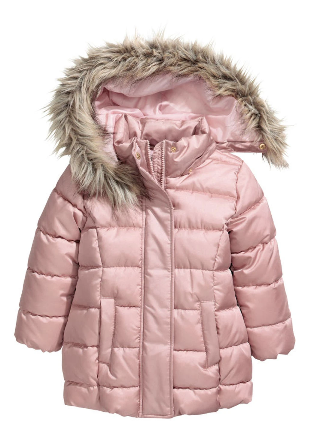 Рожева демісезонна drm291647 куртка с капюшоном розовый 4-5 лет (110 см,) H&M