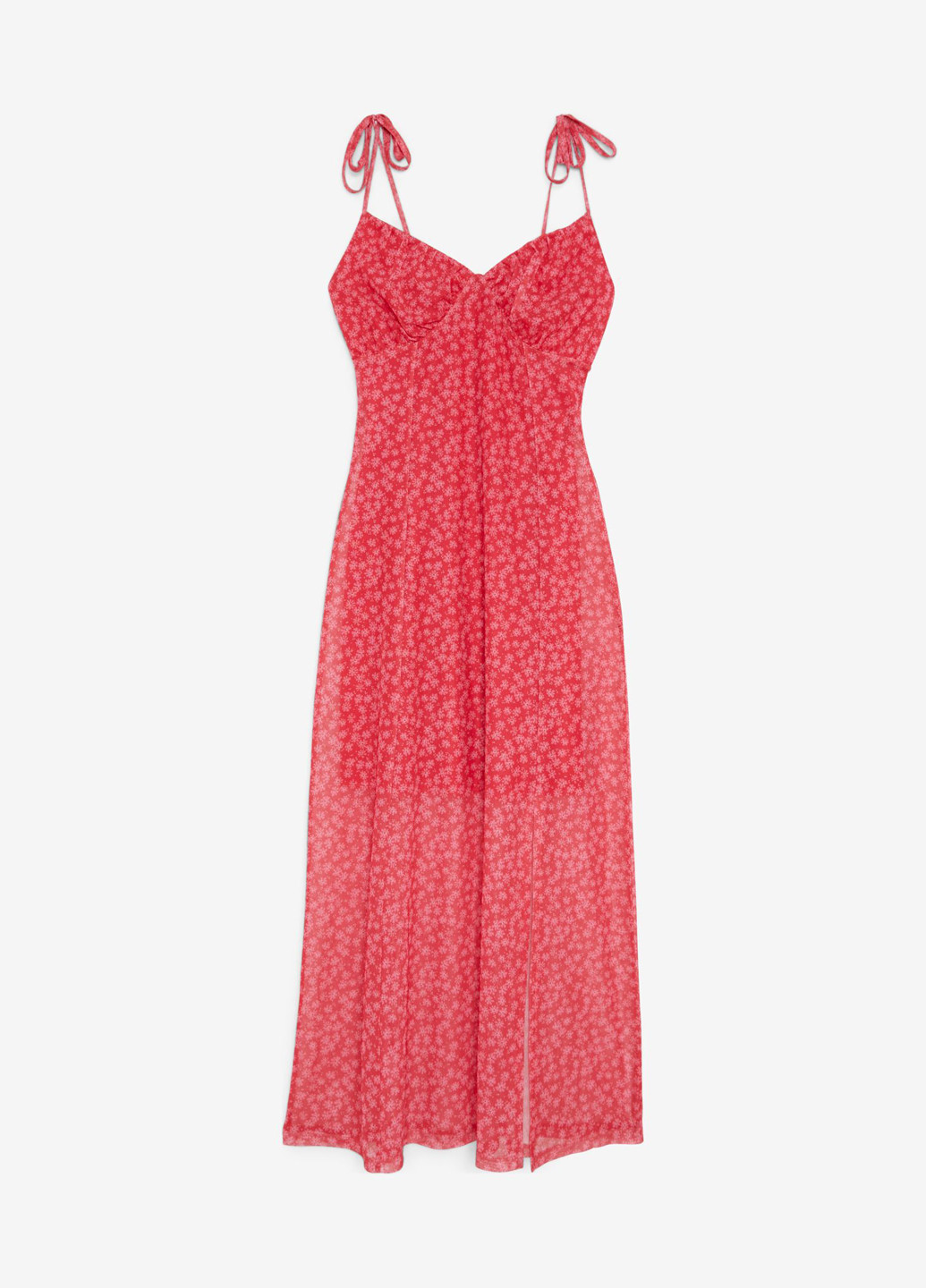 Красное кэжуал платье с открытыми плечами Jennyfer с цветочным принтом