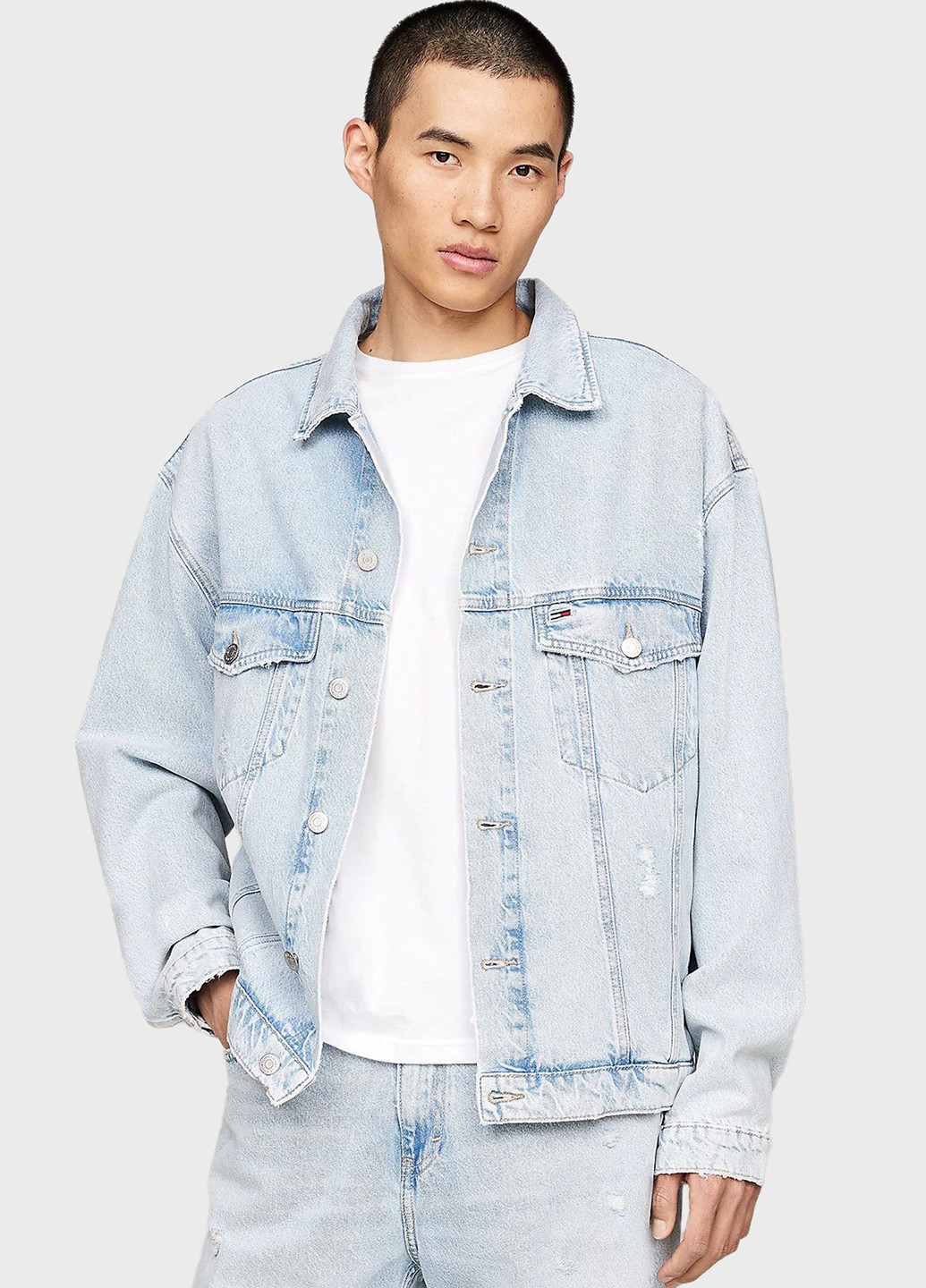 Голубая демисезонная куртка Tommy Jeans