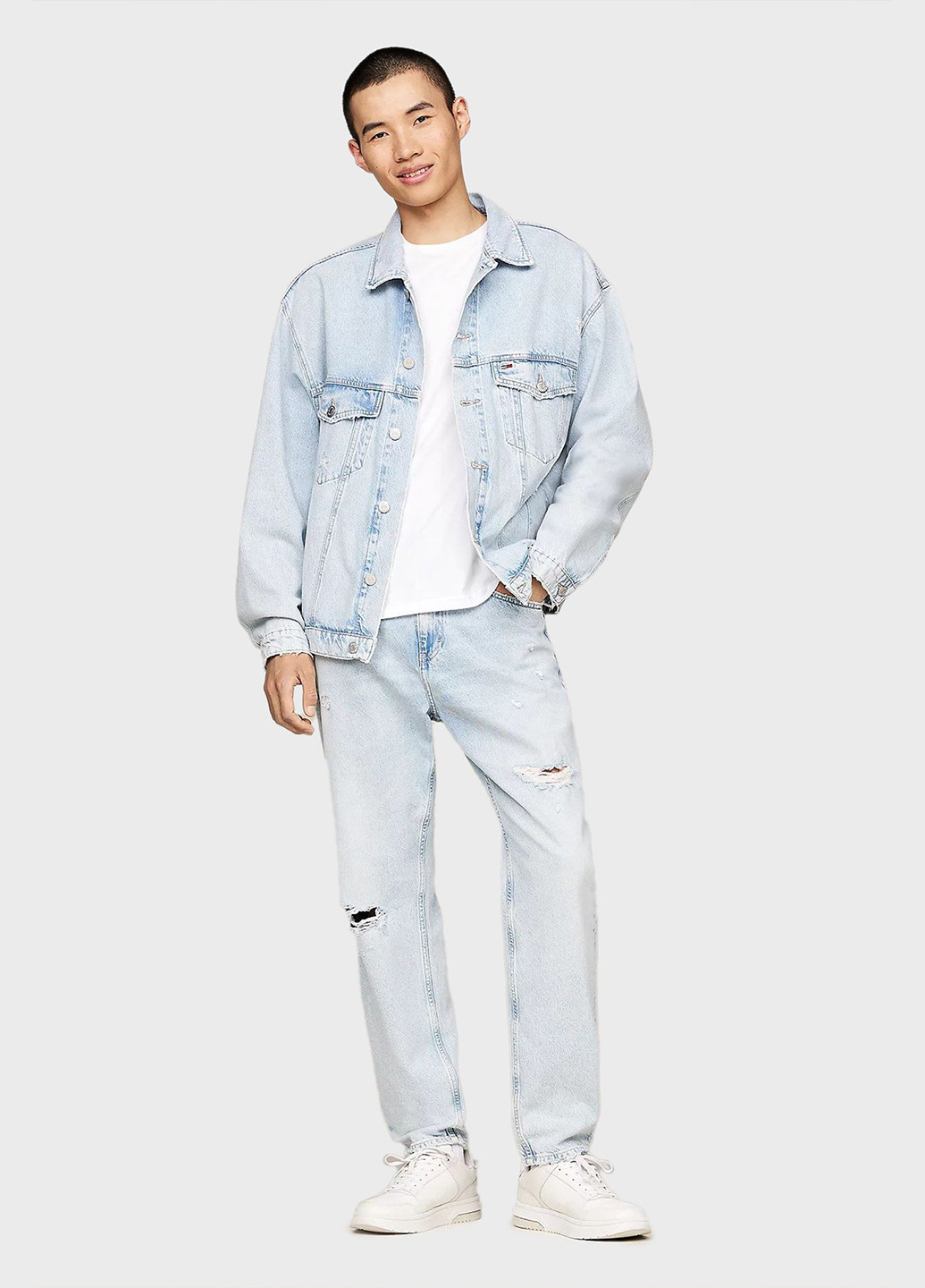 Голубая демисезонная куртка Tommy Jeans