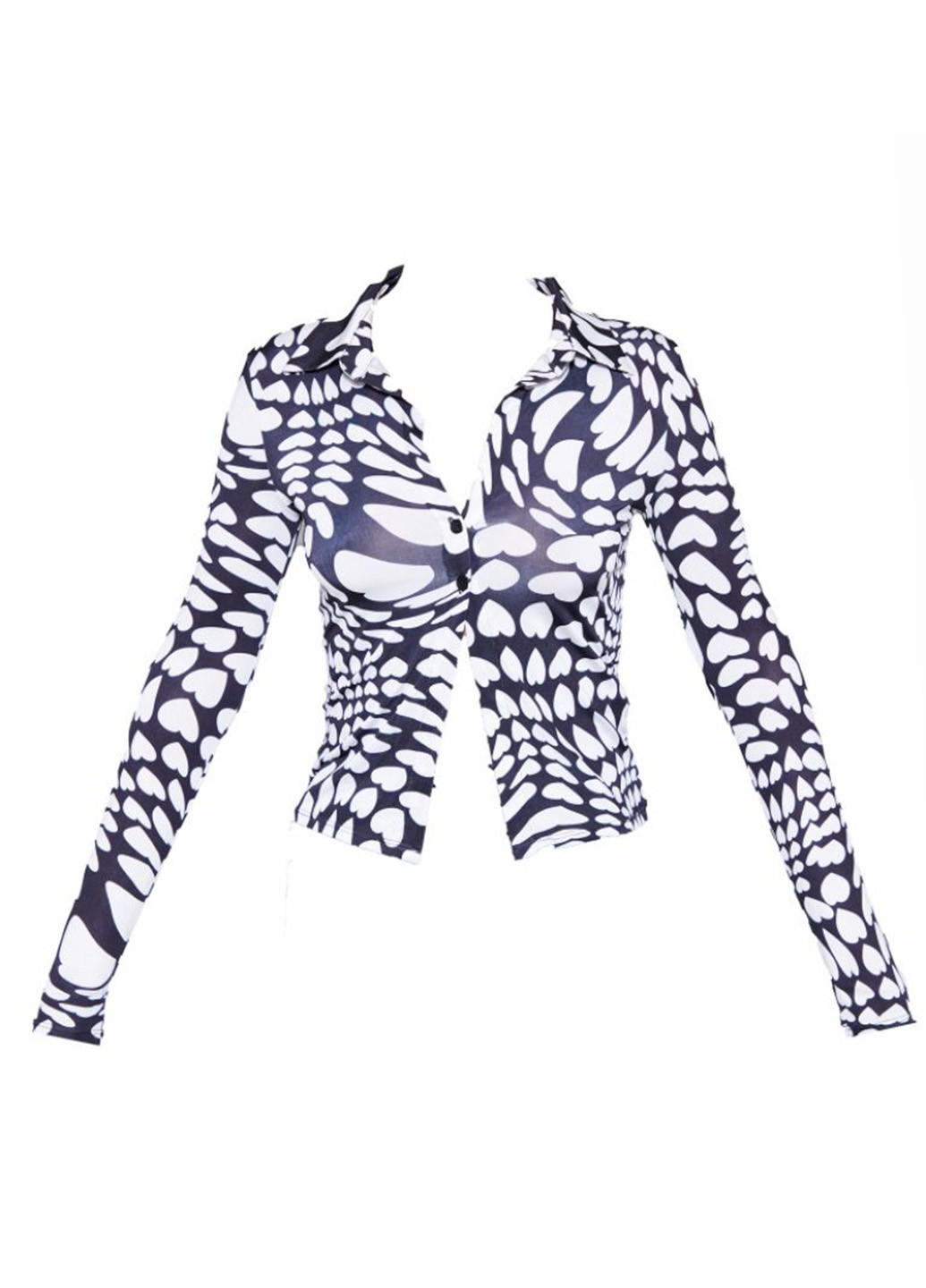 Чёрно-белую блуза PrettyLittleThing