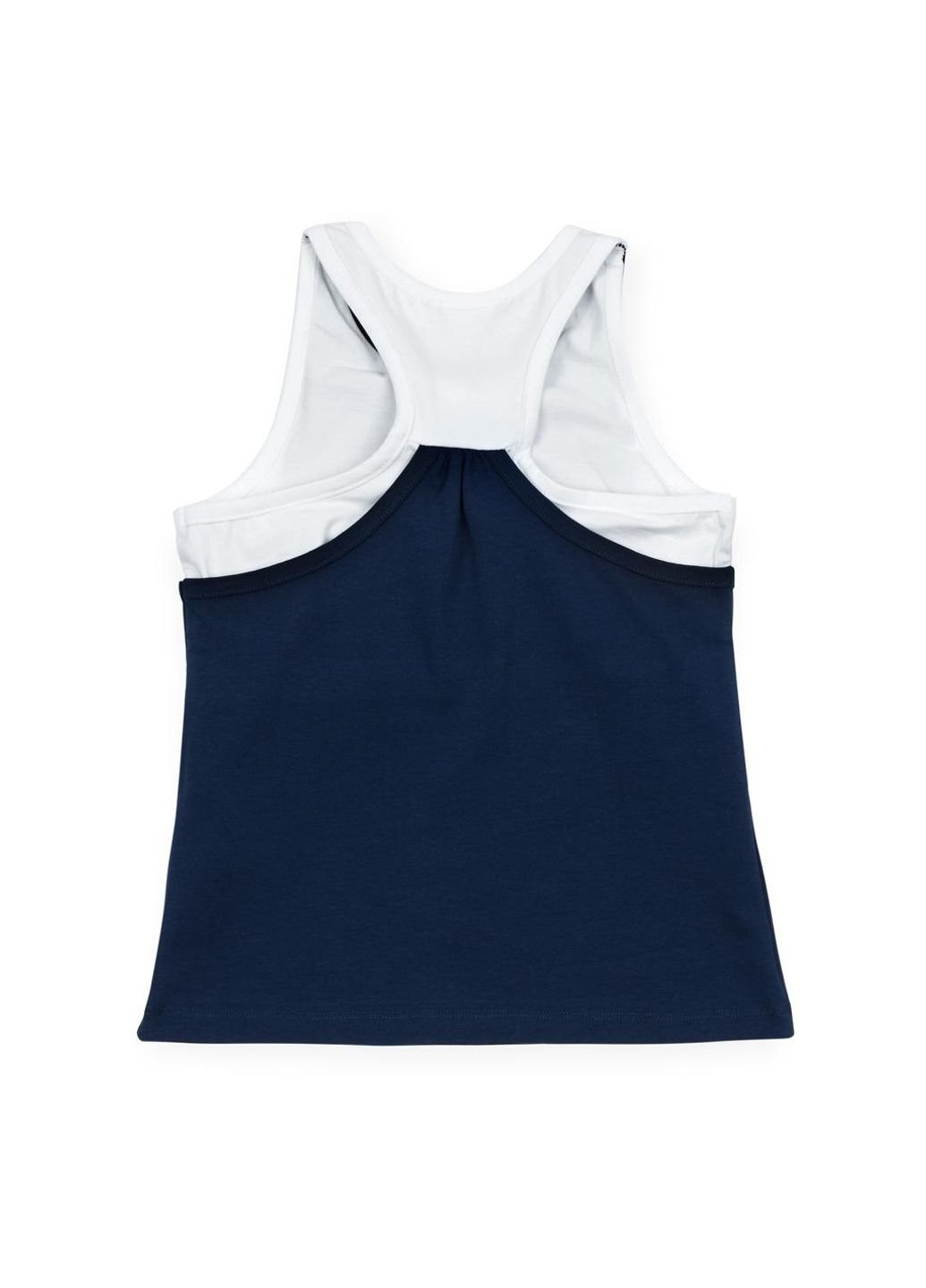 Белая летняя футболка детская "sparkle" (12482-128g-blue) Breeze