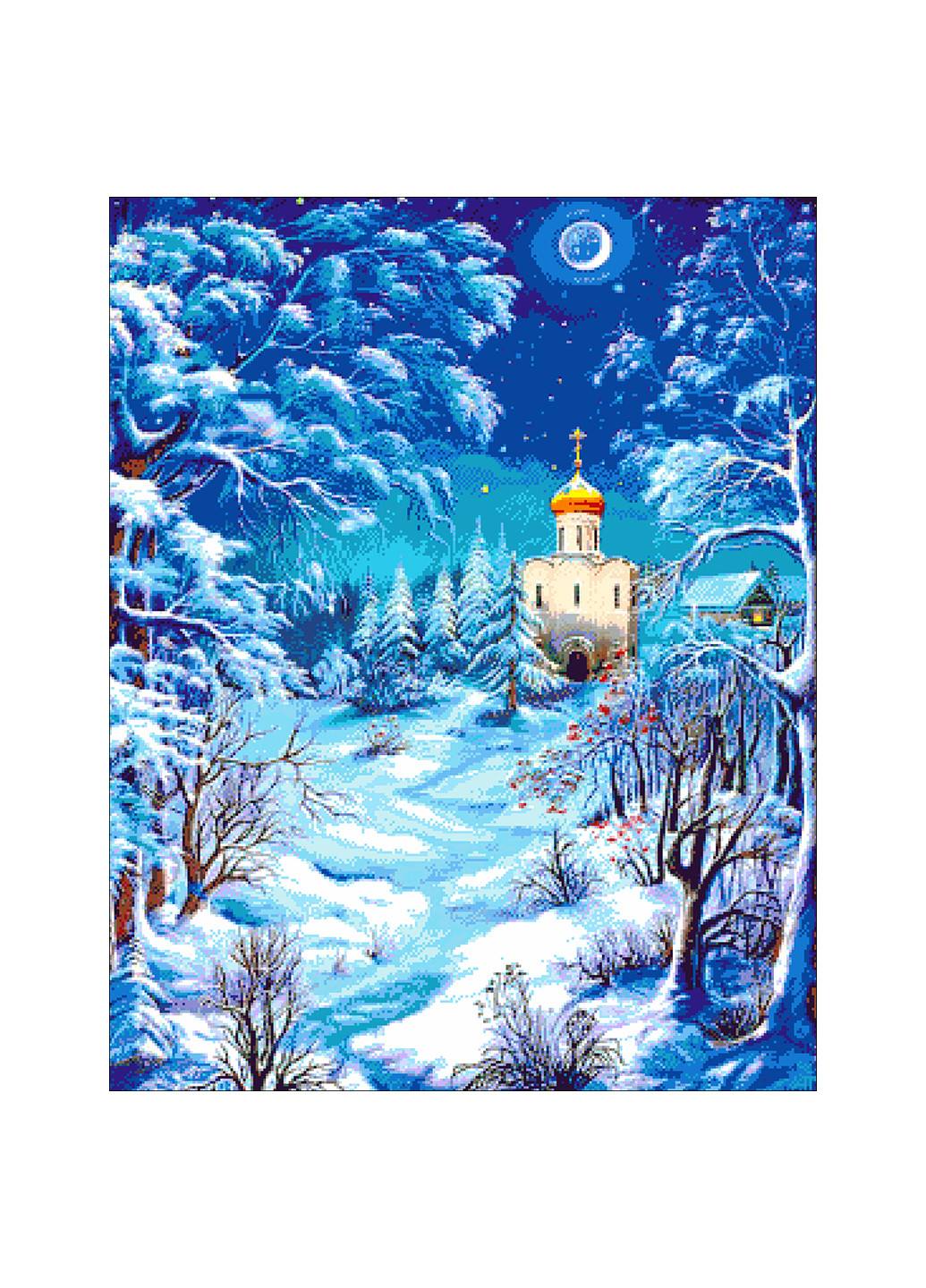 Набор для вышивания бисером Рождественская ночь 51х65 см Александра Токарева (252252971)