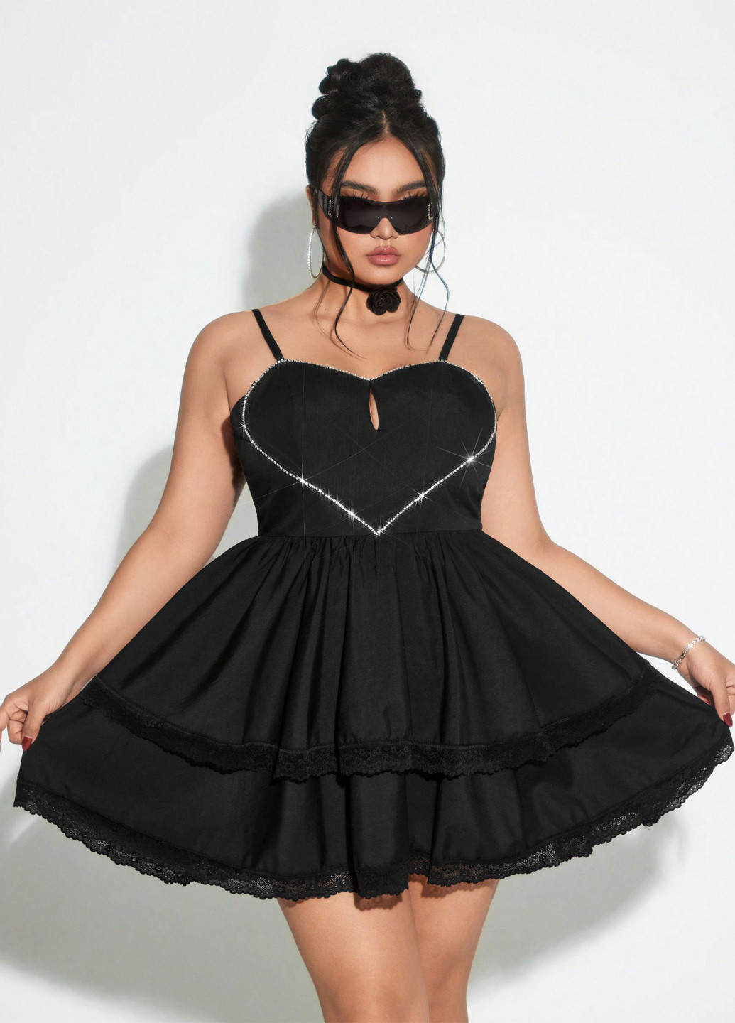 Чорна кежуал сукня бебі долл SHEIN однотонна