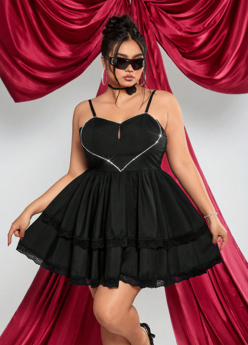 Чорна кежуал сукня бебі долл SHEIN однотонна