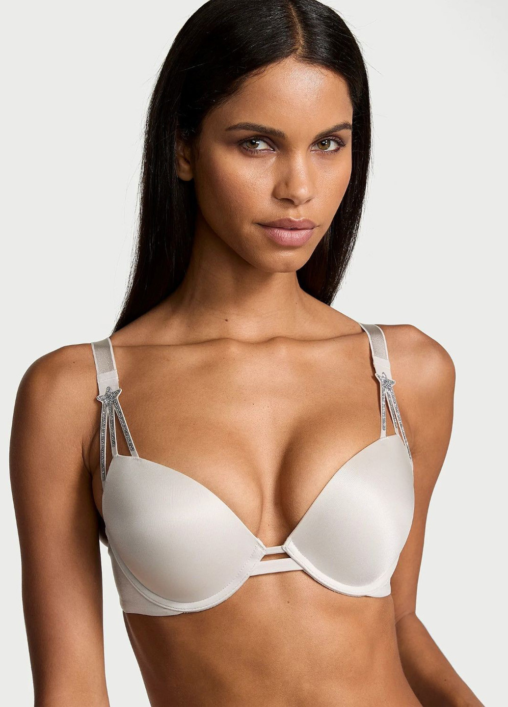 Сіро-бежевий демісезонний комплект (бюстгальтер, трусики) Victoria's Secret