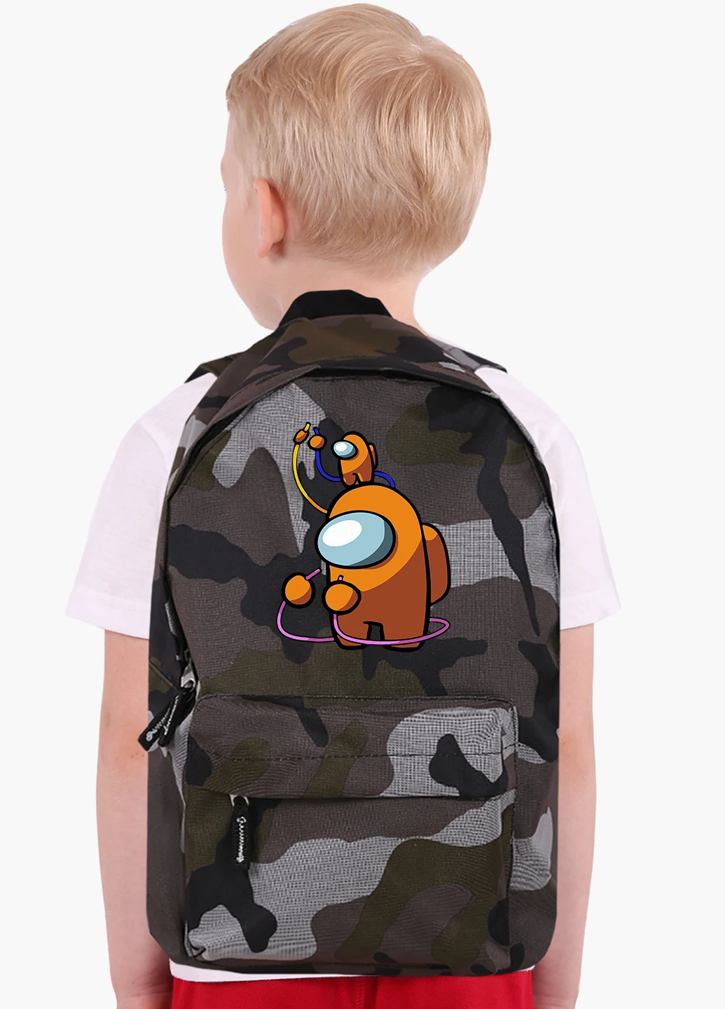 Детский рюкзак Амонг Ас Оранжевый (Among Us Orange) (9263-2413) MobiPrint (217075258)