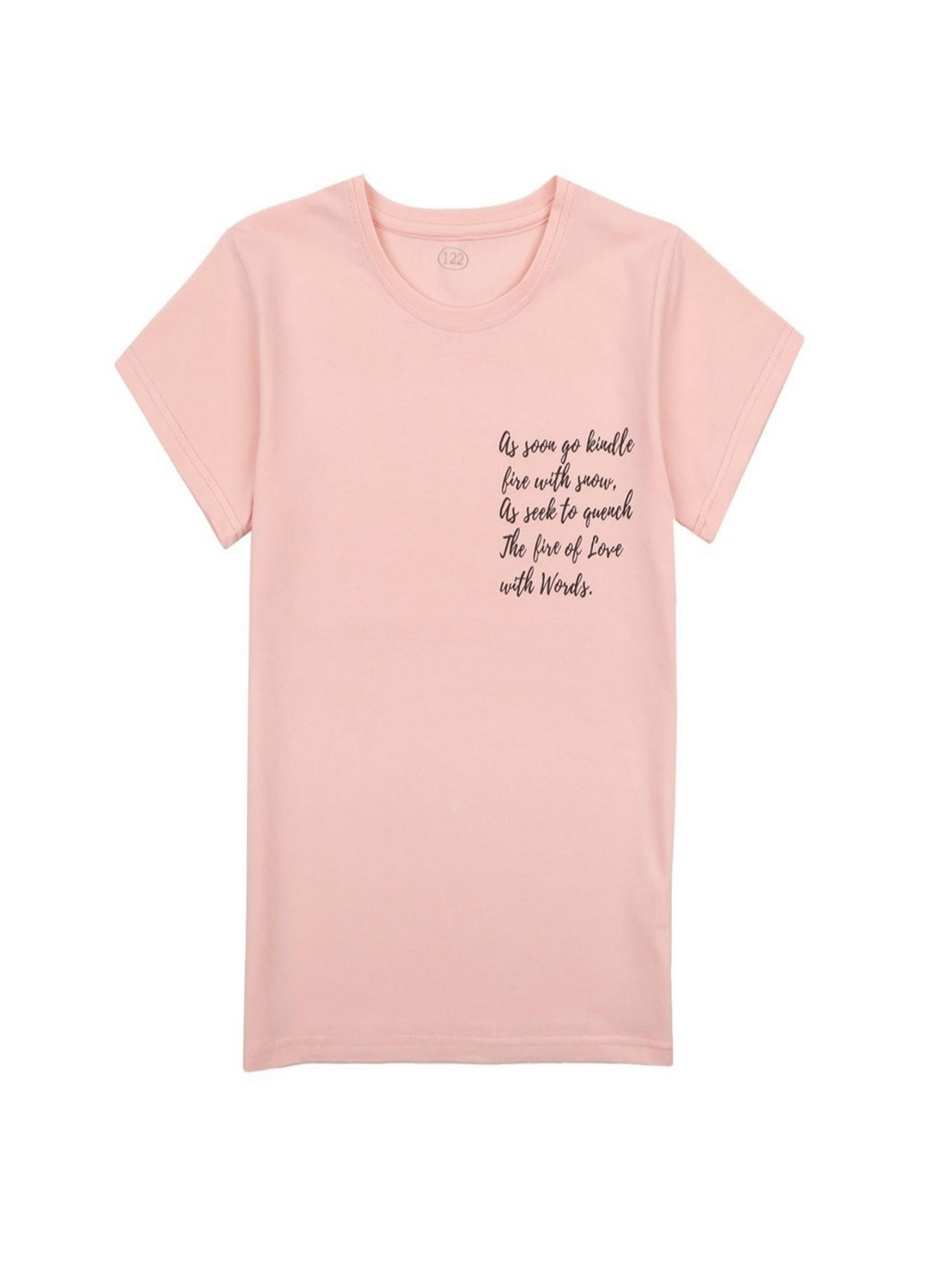 Пудровая летняя футболка для девочки Фламинго Текстиль