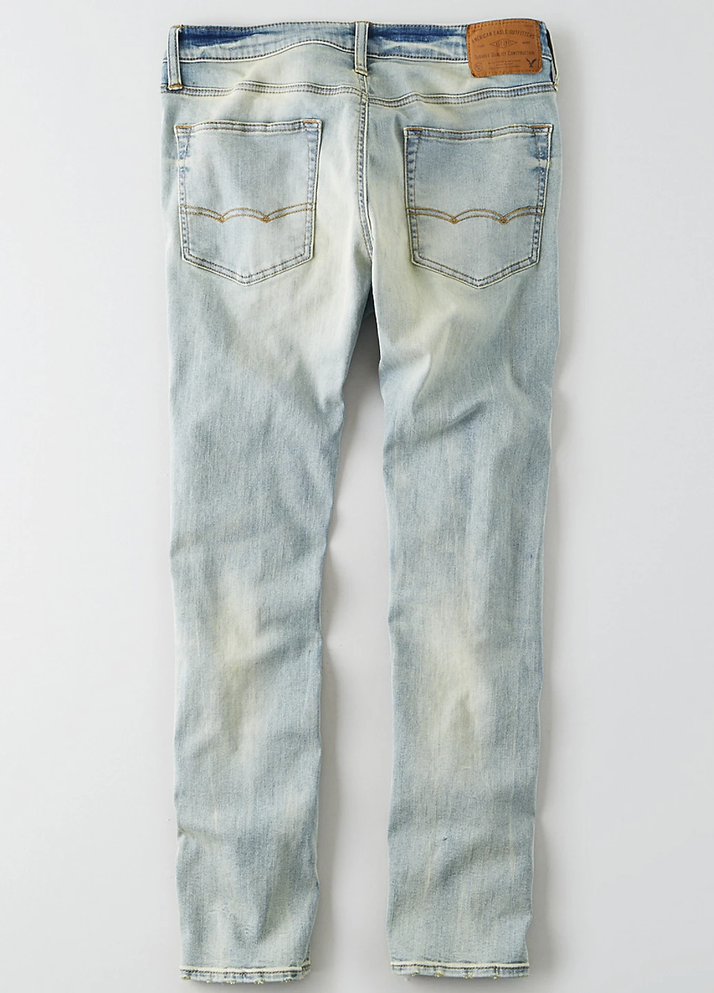 Голубые демисезонные прямые джинсы American Eagle