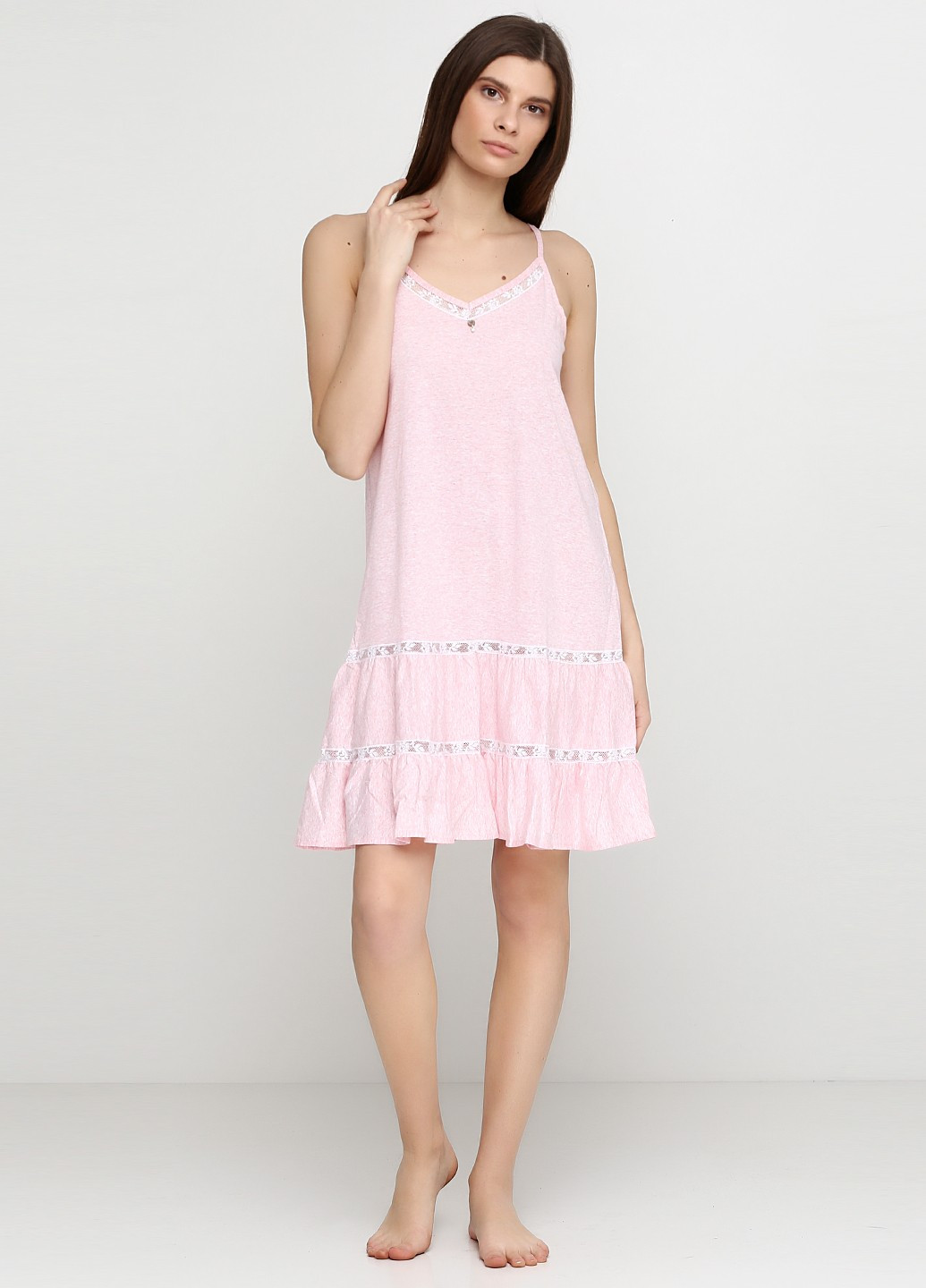 Розовое домашнее платье короткое Bisbigli