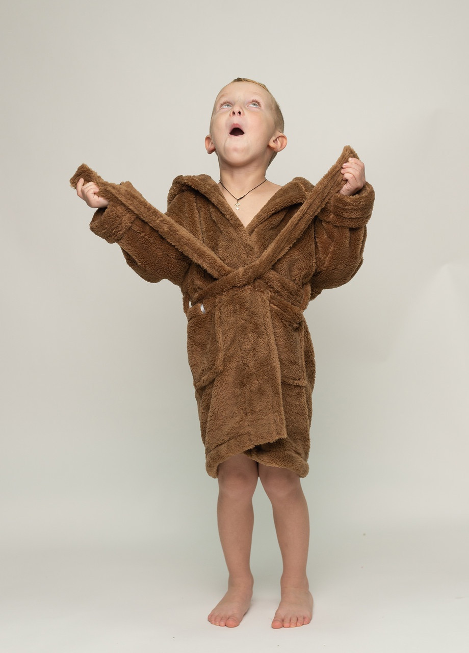 Халат детский махровый Светло-коричневый Тедди Maybel (254967481)