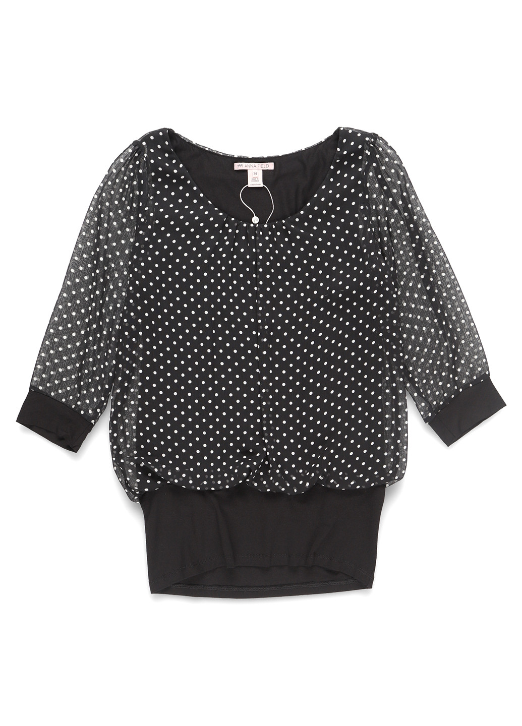 Чёрно-белую блуза Anna Field
