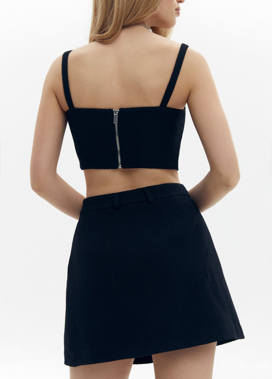 Черная кэжуал однотонная юбка Gepur а-силуэта (трапеция)