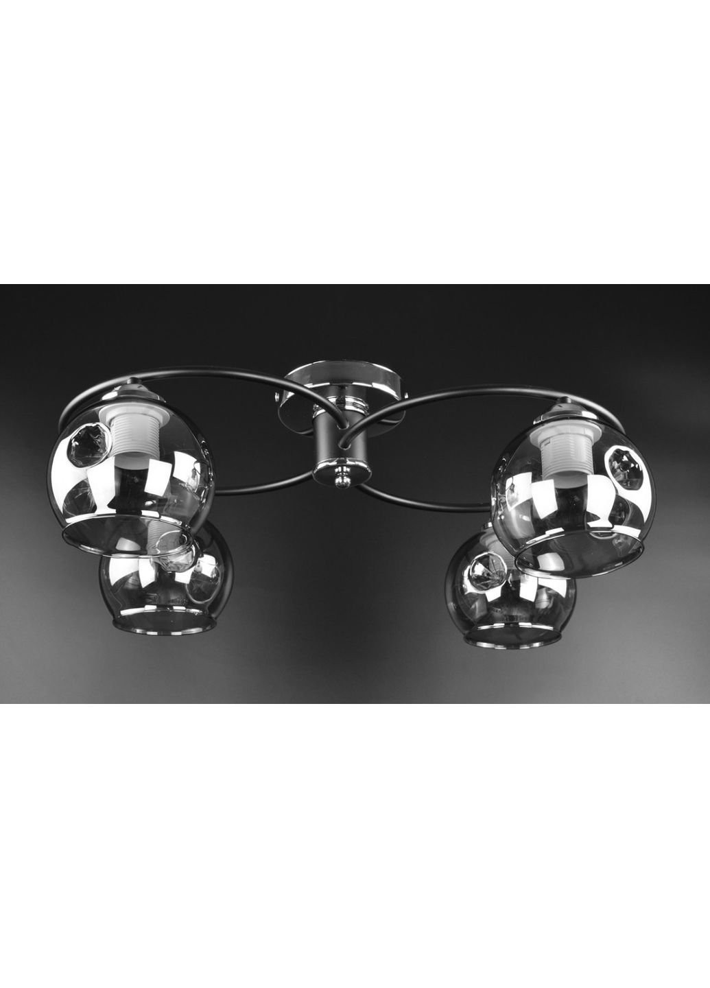 Люстра стельова на 4 лампочки 7060/4-bk-gr Чорний 20х36х47 див. Sunnysky (253527958)