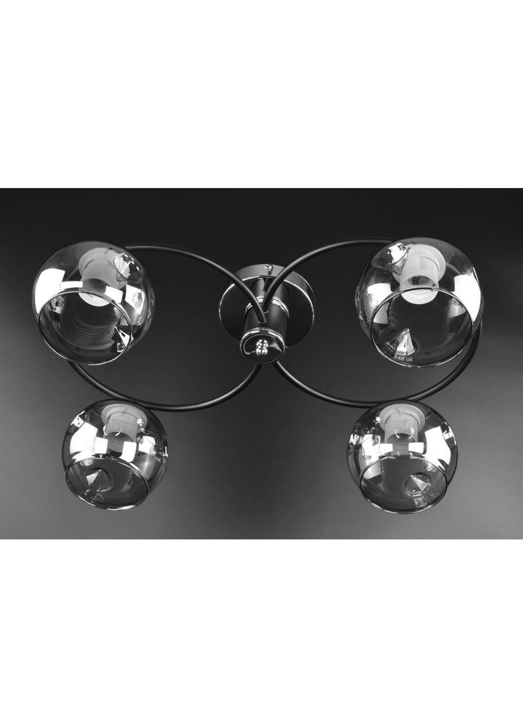 Люстра стельова на 4 лампочки 7060/4-bk-gr Чорний 20х36х47 див. Sunnysky (253527958)