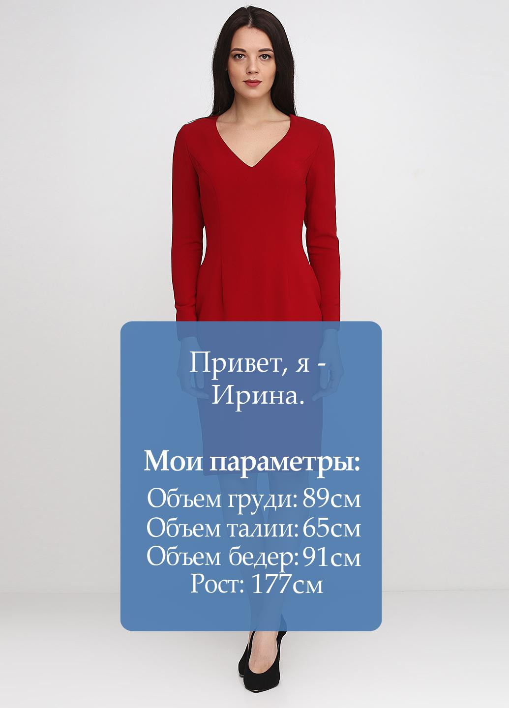 Красное кэжуал платье короткое Kristina Mamedova однотонное