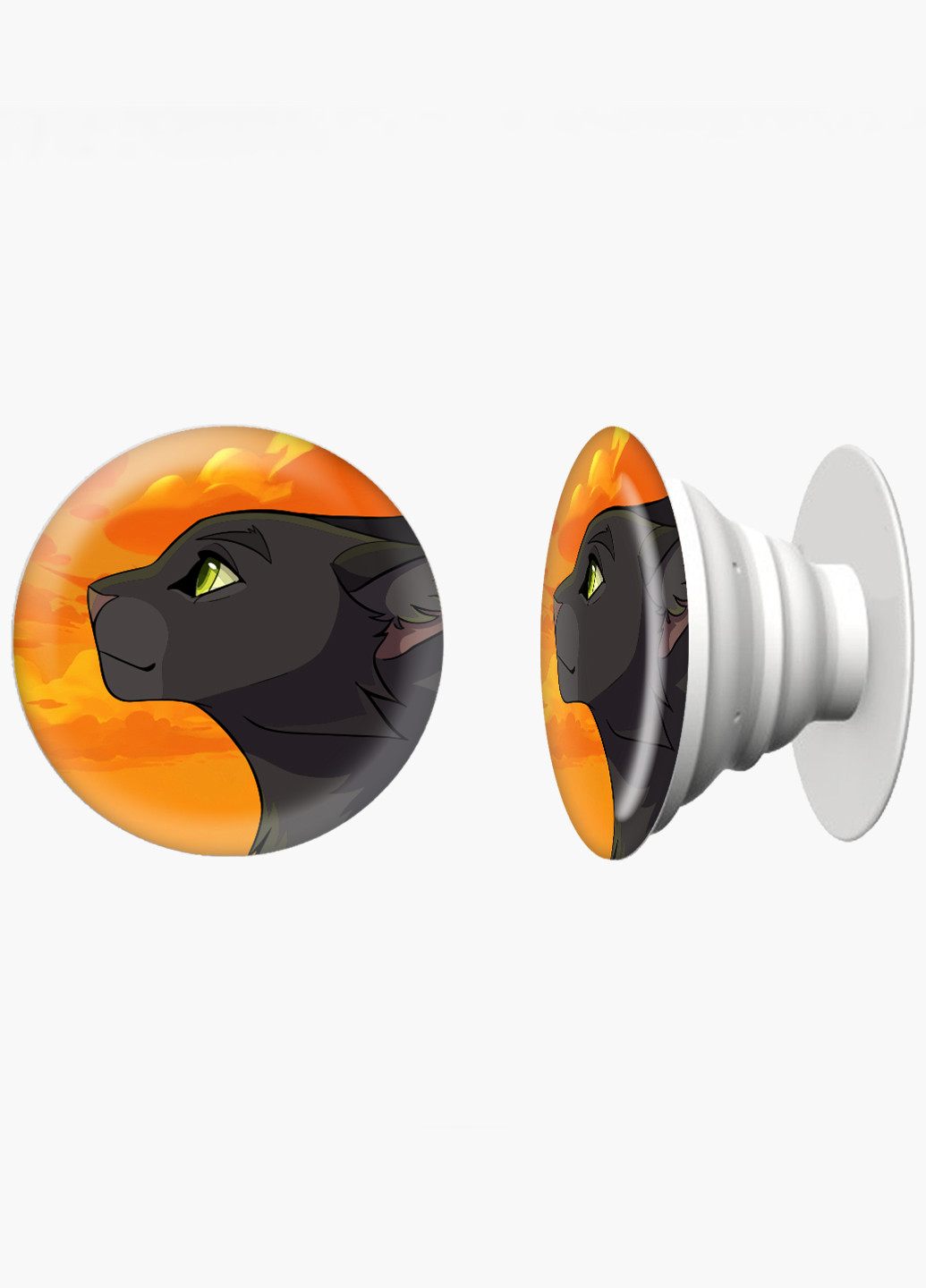 Попсокет (Popsockets) тримач для смартфону Чорна пантера (Black panther) (8754-2844) Чорний MobiPrint (221548614)