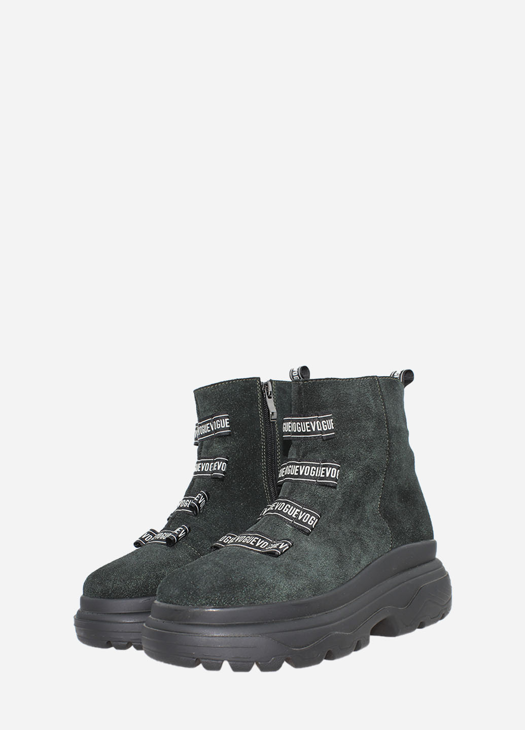 Зимние ботинки re2477-11 зеленый El passo из натуральной замши