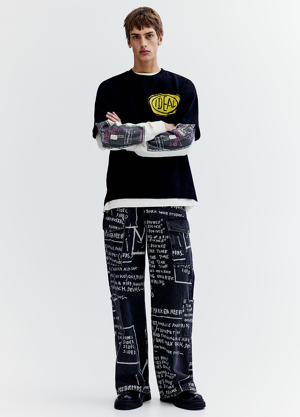 Черная футболка H&M