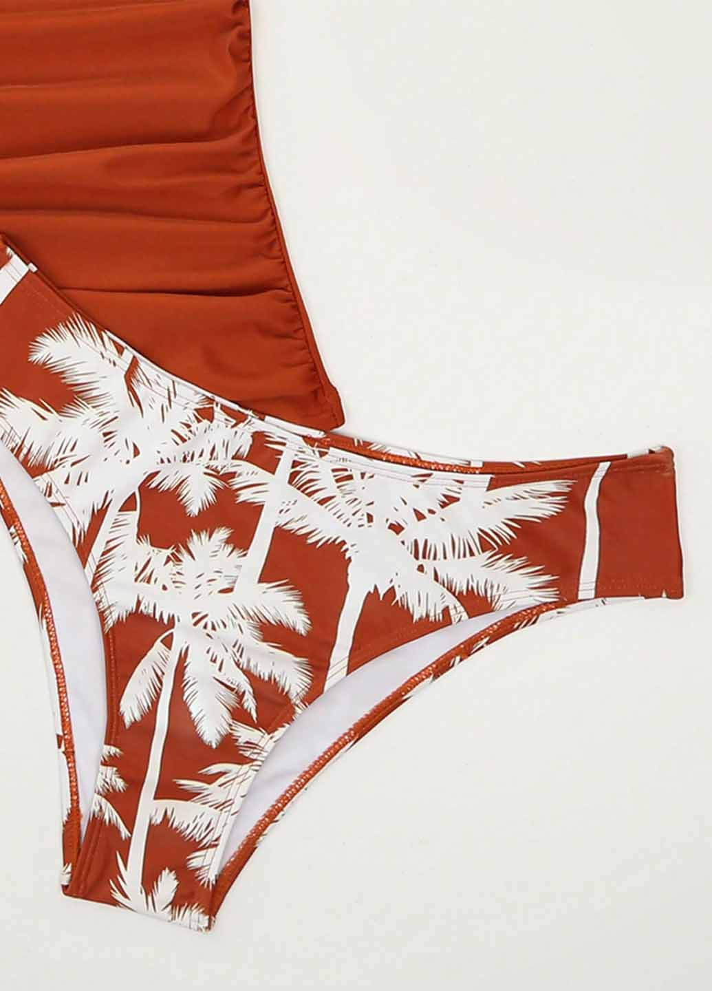 Коралловый летний купальник (лиф, трусики) танкини, раздельный SHEIN