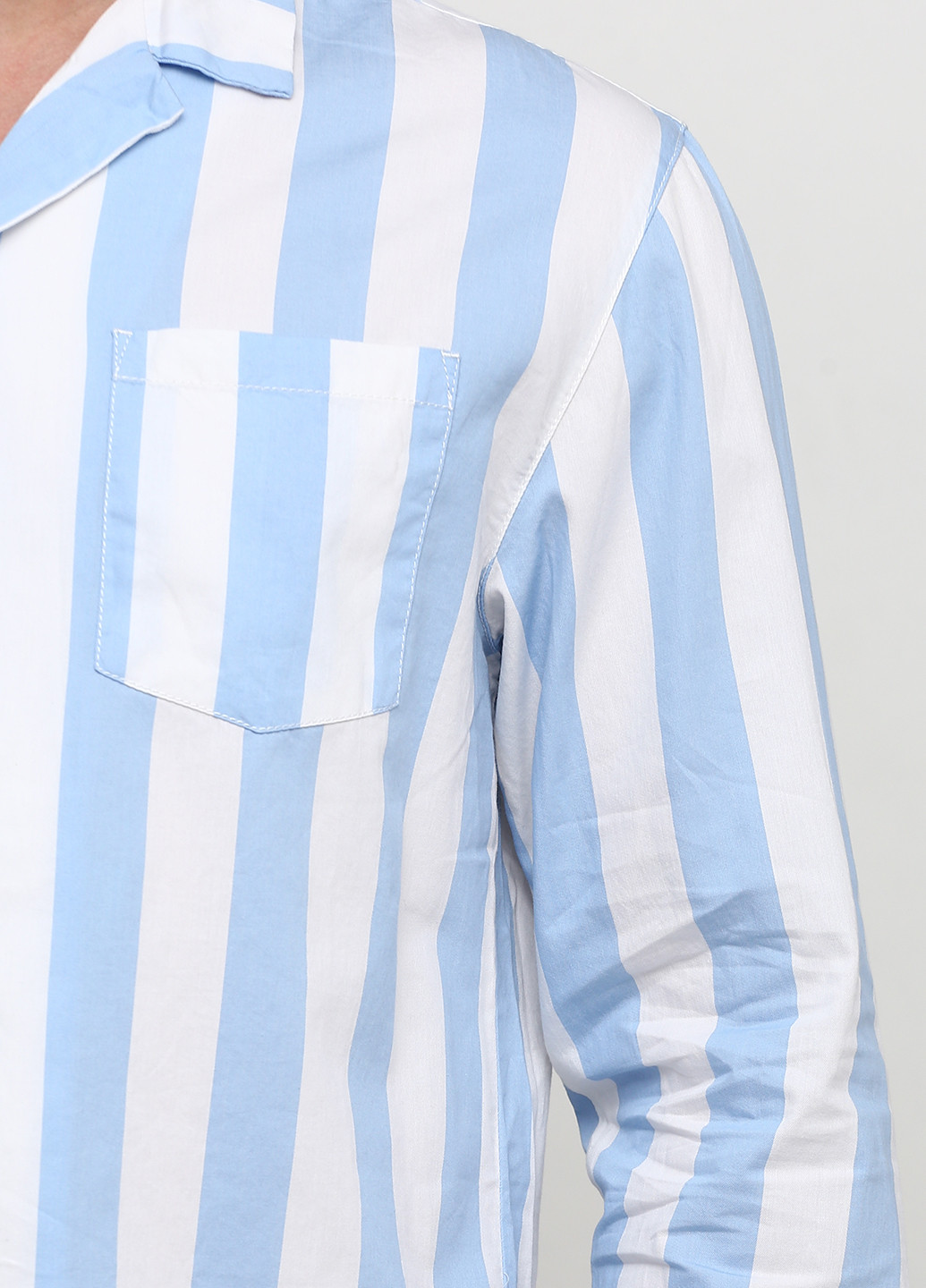 Голубой кэжуал рубашка в полоску Minimum