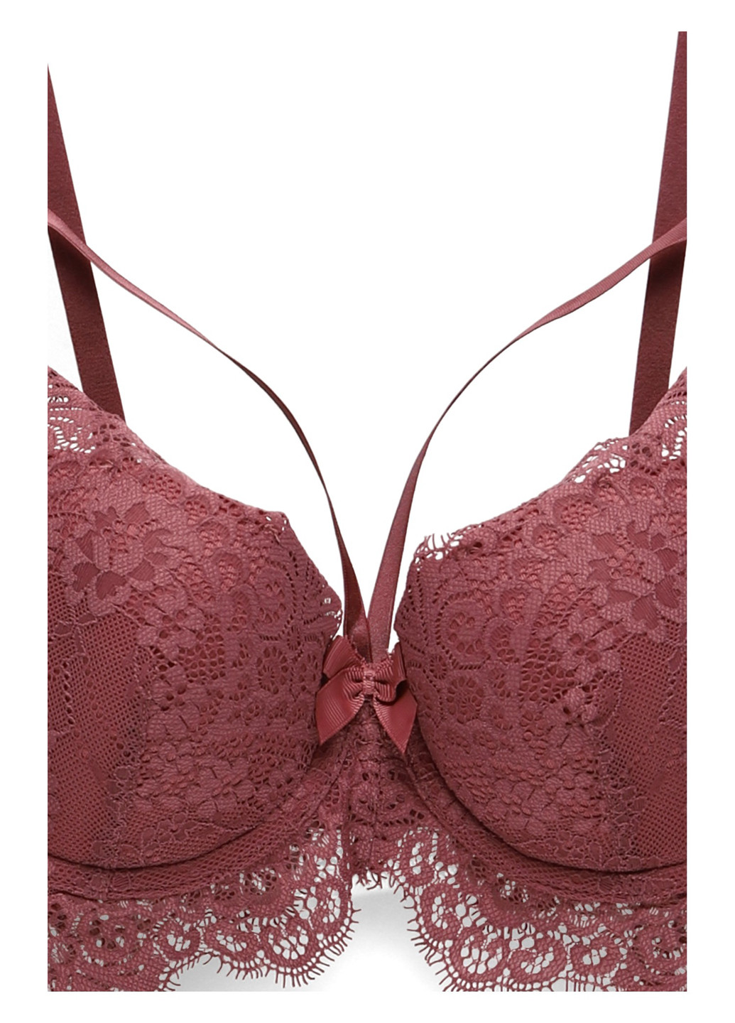 Рожево-коричневий балконет бюстгальтер Hunkemoller з кісточками поліамід, мереживо