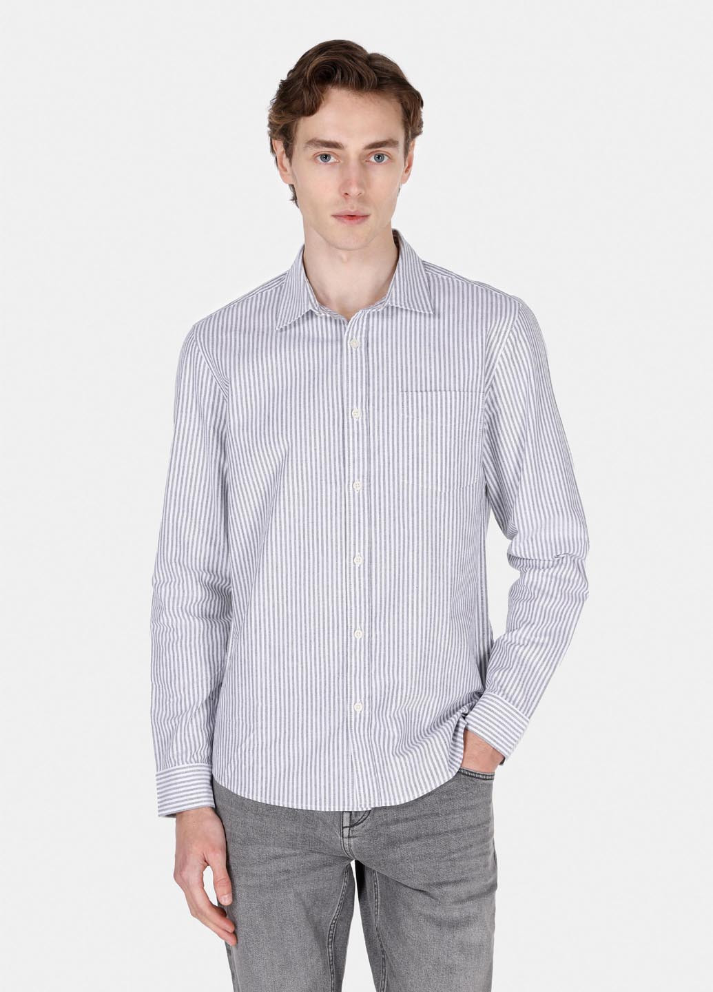 Цветная кэжуал рубашка в полоску Colin's