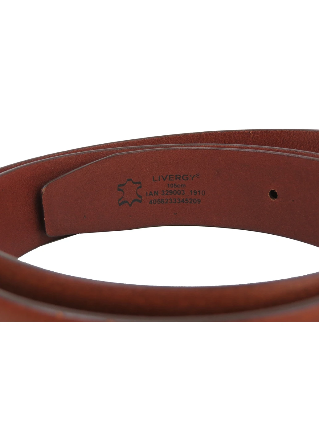 Мужской кожаный ремень 110-130х3,5 см Livergy (233420289)