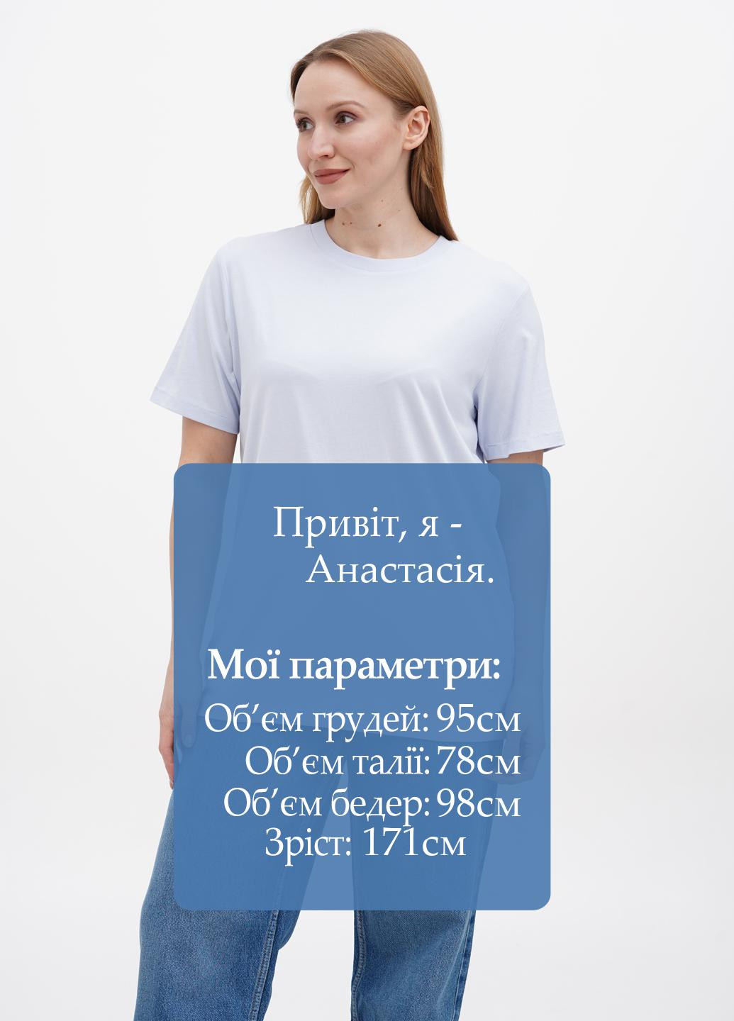 Голубая летняя футболка Selected Femme
