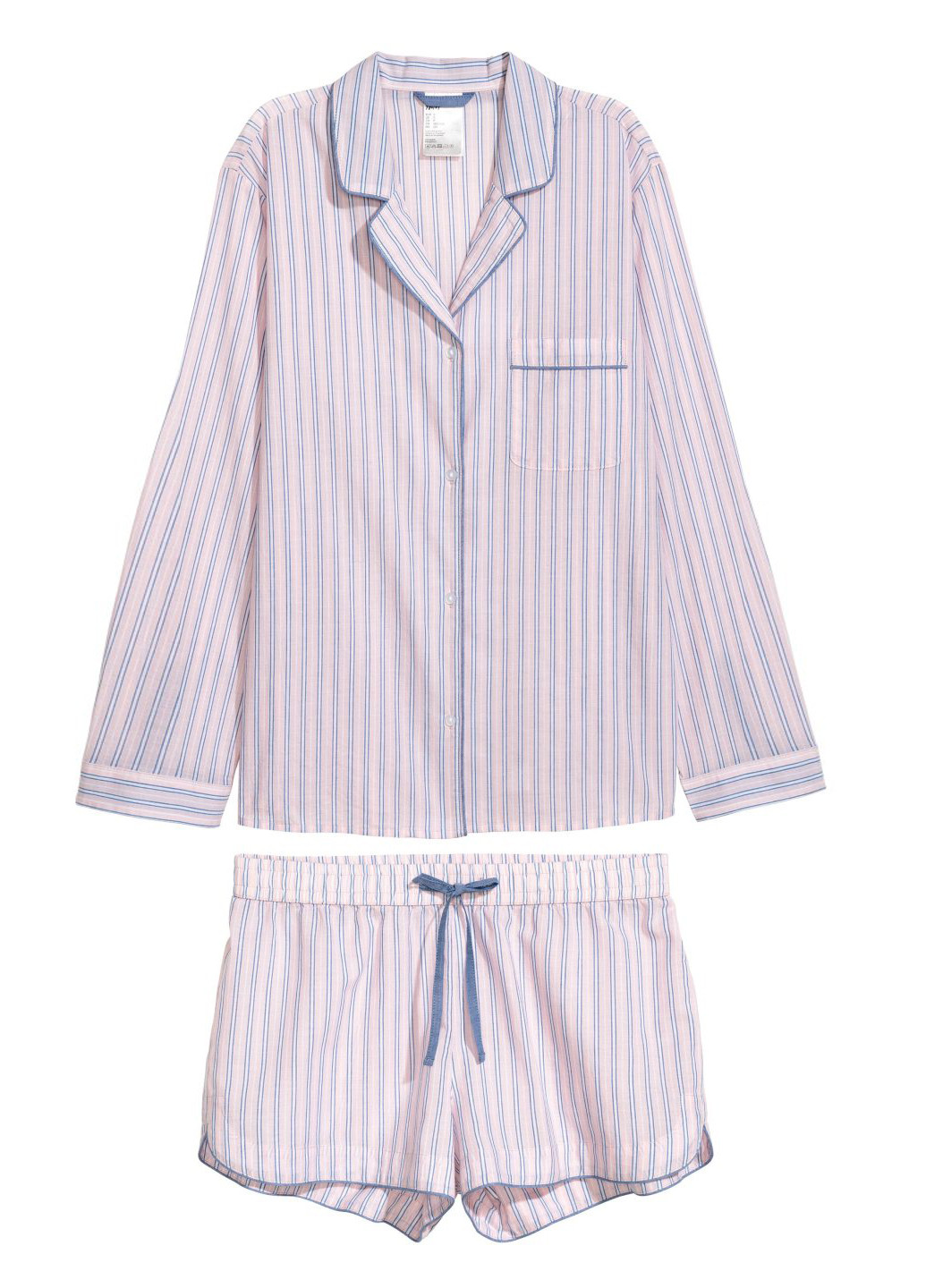 Светло-фиолетовая всесезон пижама (рубашка, шорты) рубашка + шорты H&M