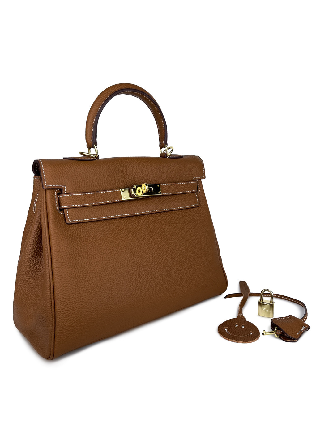 Брендовая сумка кожаная женская средняя коричневая Fashion (251853898)