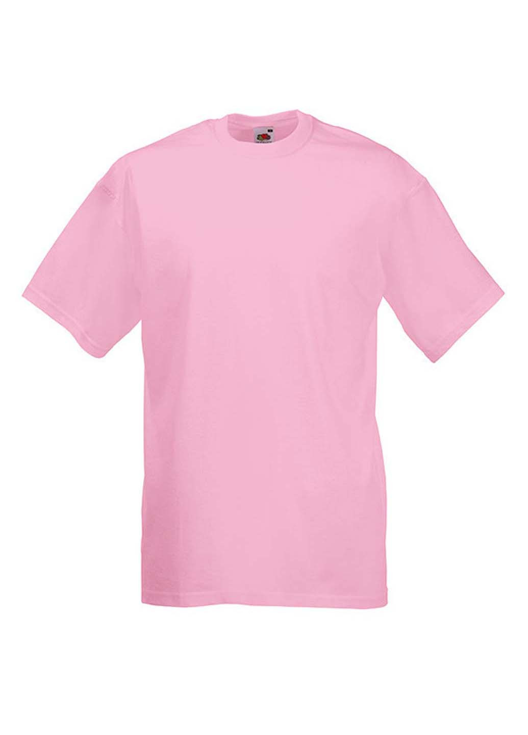 Светло-розовая футболка Fruit of the Loom ValueWeight