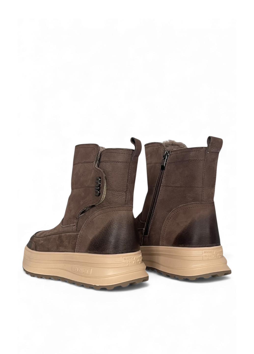 Зимние ботинки Meego из натурального нубука