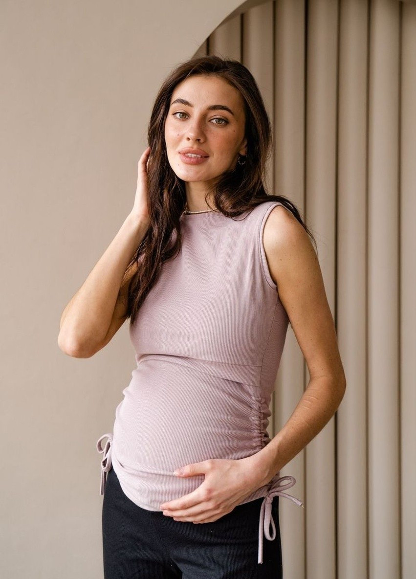 Майка для беременных и кормящих розовая однотонная с секретом для кормления To Be — 252365287
