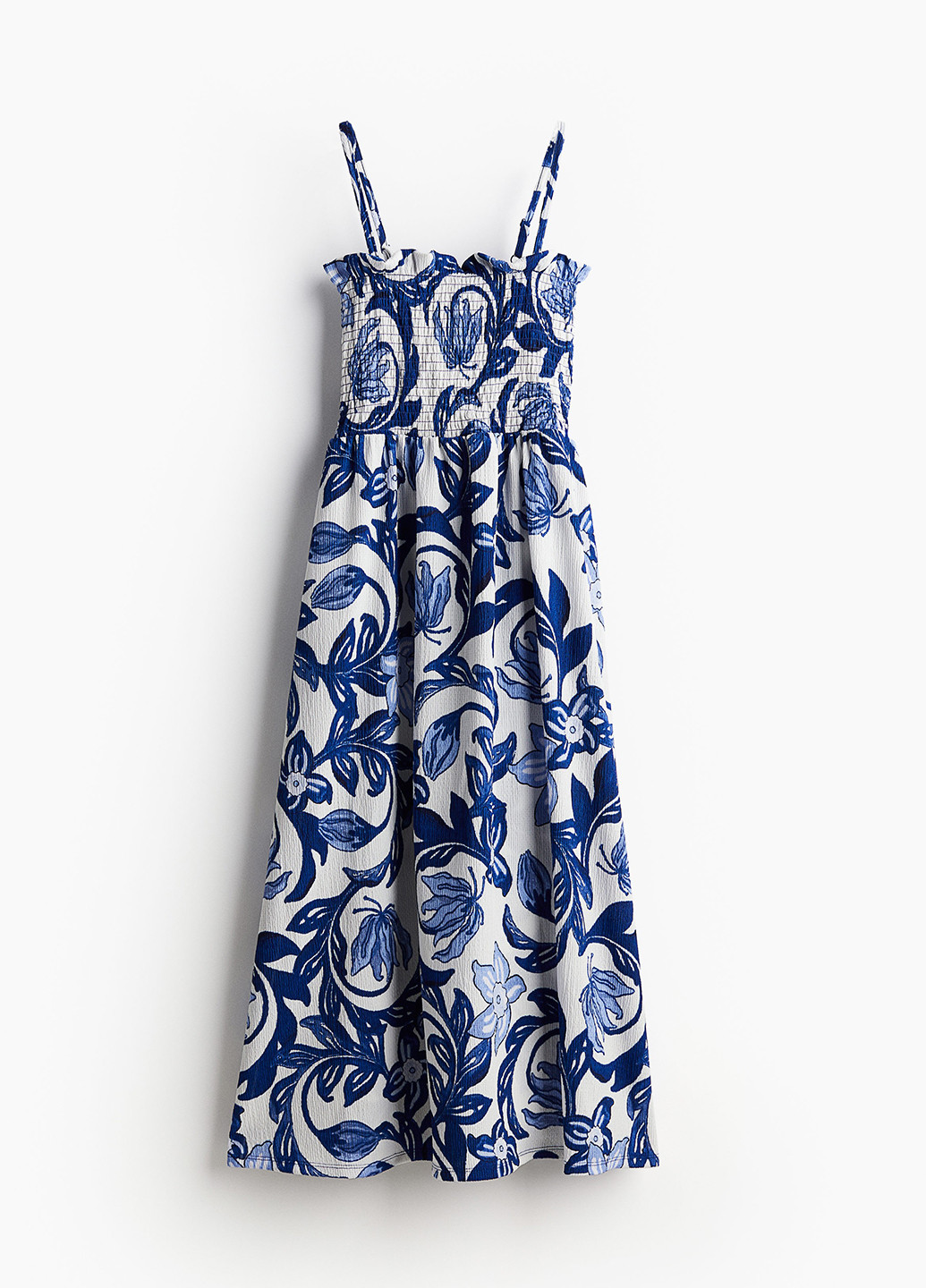 Блакитна кежуал сукня кльош H&M з квітковим принтом