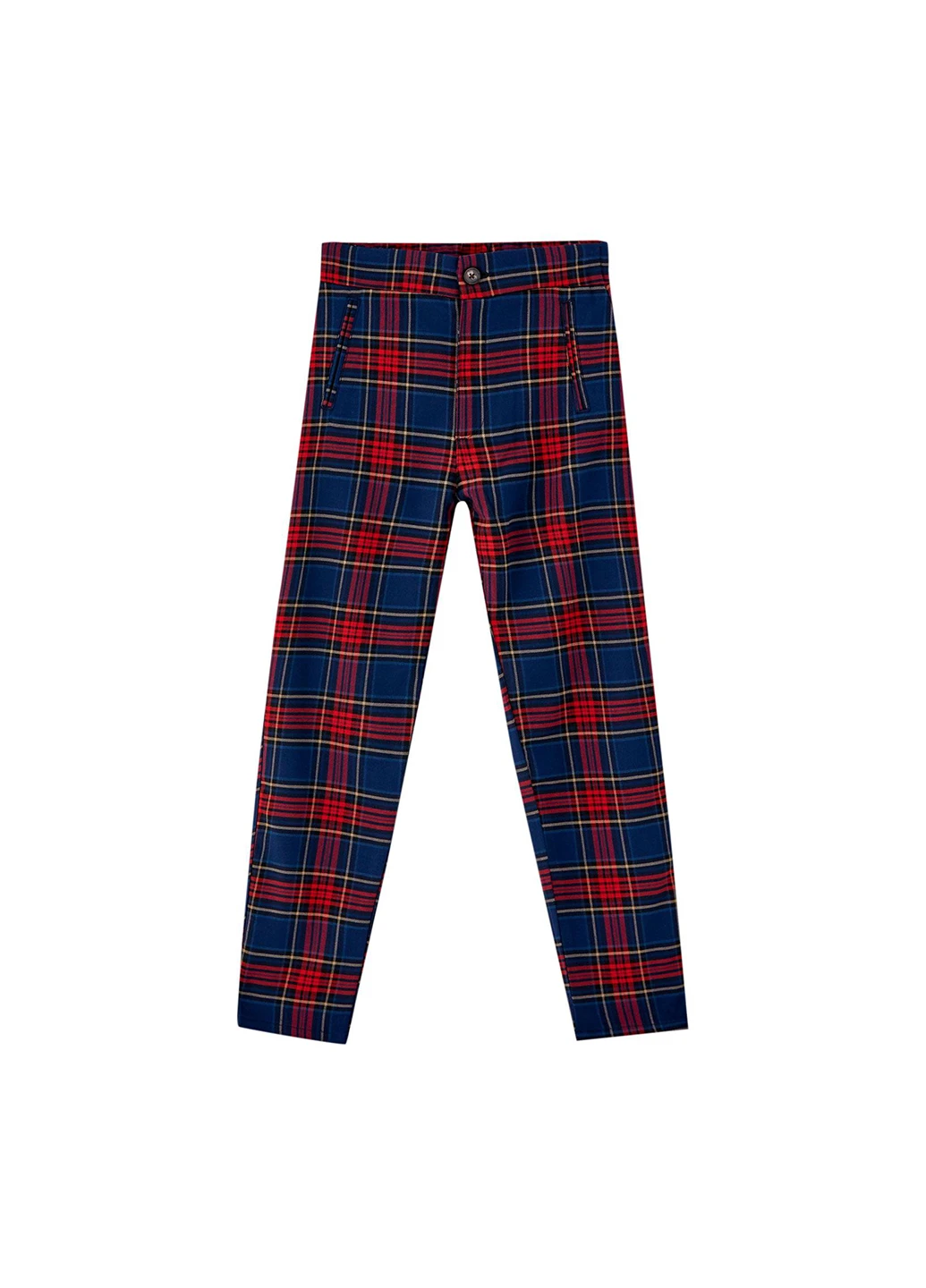 Брюки,синій в клітку, Pull & Bear (251912204)