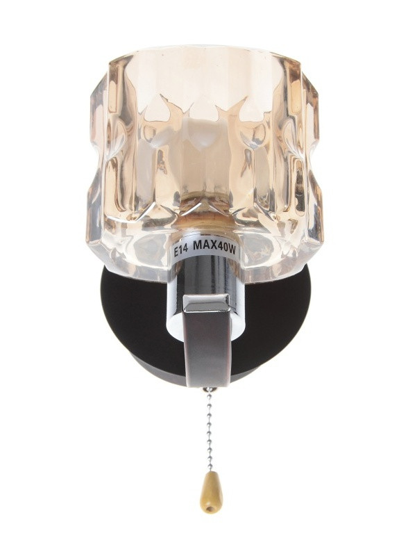 Бра настенное накладное с выключателем классическое BR-597W/1 E14 CH+W Brille (253894318)