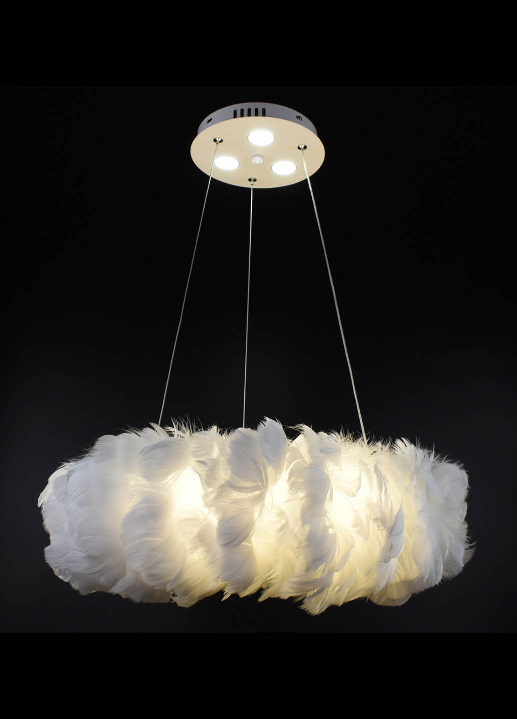 Люстра стельова підвісна на 6 лампочок AS143 / 500-wh Білий 40х50х50 см. Handmade (234538062)