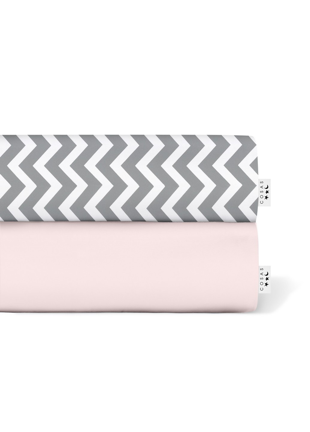 Простирадла полуторні набір ROSE / ZIGZAG GREY 155х240 см (2 шт) Cosas (250459855)