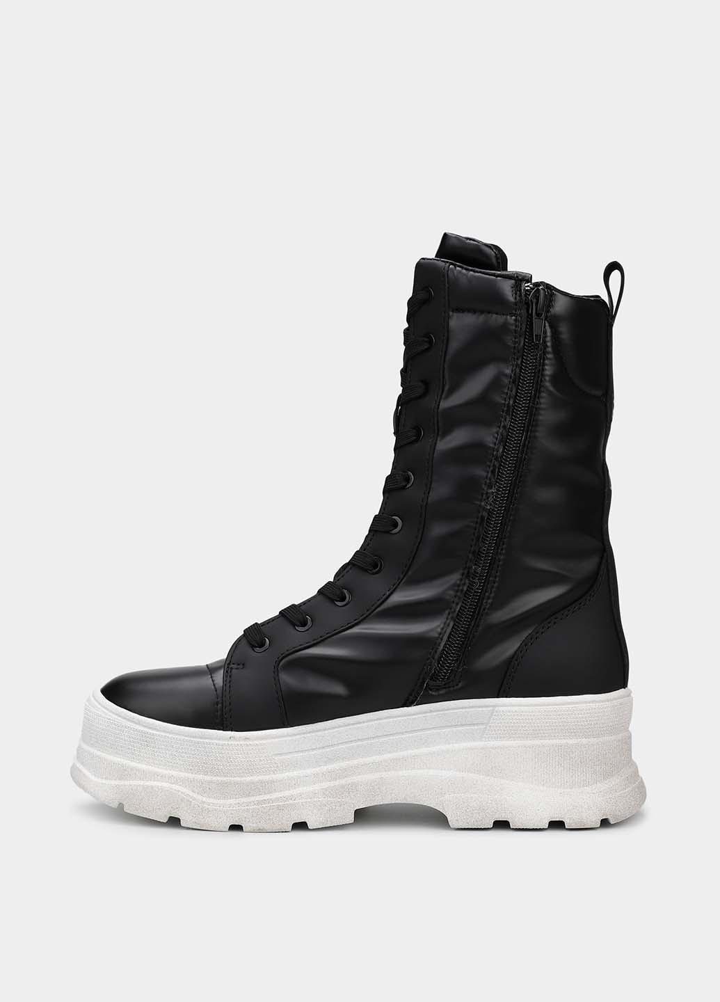 Осенние ботинки берцы Bagatt с белой подошвой тканевые, из искусственной кожи