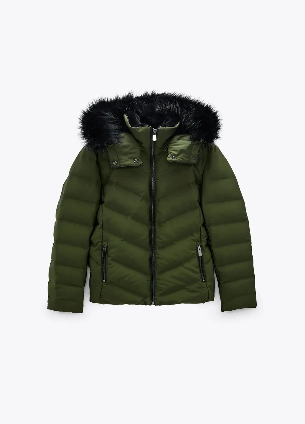 Зелена зимня куртка Zara